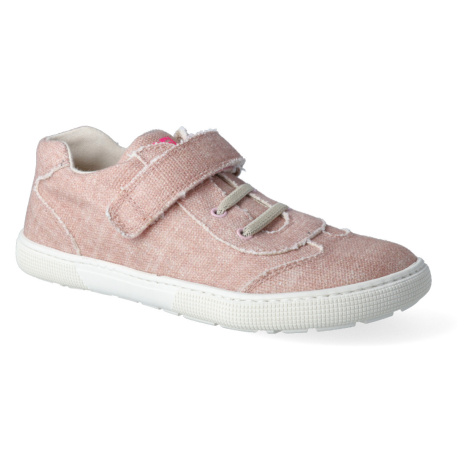 Barefoot tenisky KOEL4kids - Bernardo canvas pink