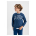 DEFACTO Boy's Crew Neck Thick Sweatshirt