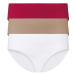 esmara® Dámske bezšvové nohavičky, 3 kusy (červená/béžová/biela)