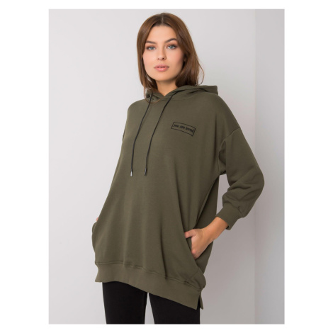 Khaki sweatshirt with Leora pockets