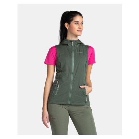 Women's softshell vest KILPI MONILEA-W Dark green