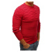 Pánsky vzorovaný červený sveter wx1208