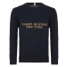 Tommy Hilfiger Sveter - GRAPHIC CABLE SWEATER tmavomodrý