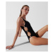 Plavky Karl Lagerfeld Karl Dna C/O Side Swimsuit Black