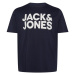 Jack & Jones Plus Tričko  námornícka modrá / biela