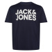 Jack & Jones Plus Tričko 'JJECorp'  námornícka modrá / biela