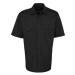 Premier Workwear Pánska pilotná košeľa s krátkym rukávom PR212 Black