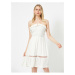 Koton Women's White Sleeveless Dress