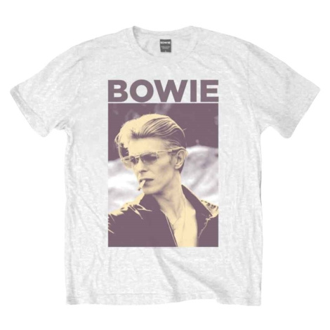 David Bowie Tričko Smoking Unisex White