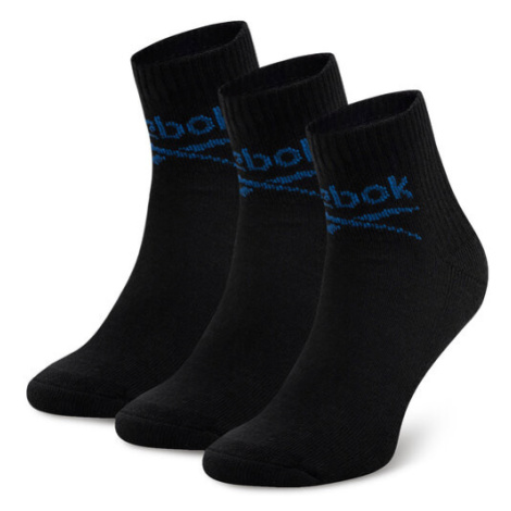 Reebok Súprava 3 párov vysokých ponožiek unisex R0255-SS24 (3-pack) Čierna