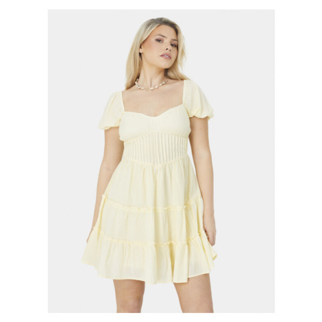 Brave Soul Letné šaty LDRW-654BELINDAL Žltá Straight Fit