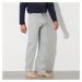 Jednofarebné pyžamové nohavice, sivý melír
