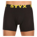 5PACK pánske boxerky Styx long športová guma čierné (5U9601)