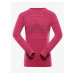 Tmavo ružové dievčenské funkčné tričko ALPINE PRO Amboso