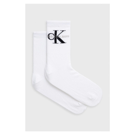 Ponožky Calvin Klein Jeans dámske, biela farba, 701218750