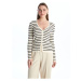 LC Waikiki V-Neck Striped Long Sleeve Women's Knitwear Cardigan