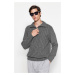 Trendyol Grey Regular Half Turtleneck Hair Knit Sweater