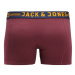 Jack & Jones Plus Boxerky  námornícka modrá / sivá melírovaná / tmavooranžová / burgundská