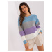 Blue and purple striped oversize sweater