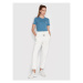 Adidas Tričko Essentials 3-Stripes HF7238 Modrá Slim Fit