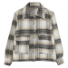 Trendyol Multicolored Regular Fit Plaid Patterned Shacket Thin Jacket Coat