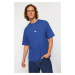 Trendyol Indigo Oversize/Wide-Fit Short Sleeve Dinosaur Embroidery 100% Cotton T-Shirt