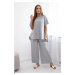 Set of new punto blouses + trousers grey