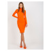Oranžové pruhované základné šaty od Lívie RUE PARIS