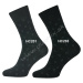 STEVEN Pánske ponožky Steven-056-201 HC203-čierna