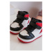 Children's High Track Shoes White and Red Teredite