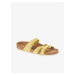 Žlté dámske kožené papuče Birkenstock Franca