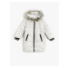 Koton Down Down Coat with Faux Fur Detail, Hooded, Zippered Pocket