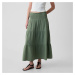 GAP Pull On Gauze Maxi Skirt Laurel Wreath Green 17-6