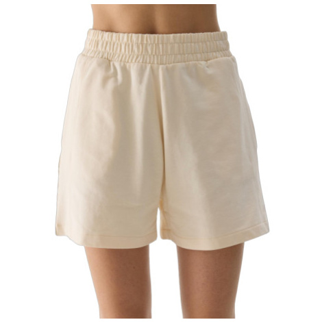 Dámske teplákové kraťasy 4F SHORTS CAS-4FWSS24TSHOF350-12S-CREME