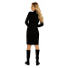 Litex Dámske šaty s dlhým rukávom 7D021 čierna