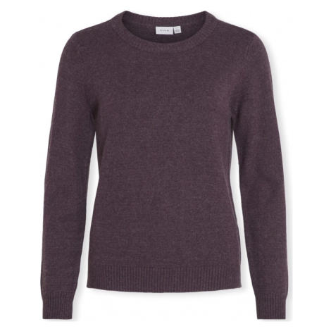 Vila  Noos Ril O-Neck L/S - Plum Perfect  Svetre Fialová