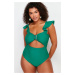 Trendyol Curve Green Balconette Swimsuit with Recovery Effect