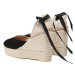 Manebi Espadrilky Wedge Espadrilles K 1.0 WV Čierna