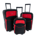Set 3 červeno-čiernych cestovných kufrov &quot;Standard&quot; - veľ. M, L, XL