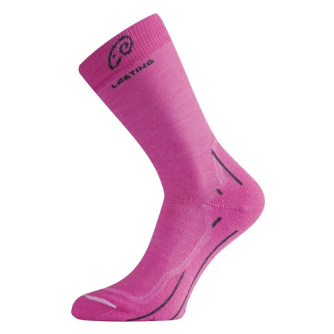 Lasting WHI 408 ružová merino ponožky