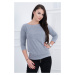 Casual Grey Melange Blouse