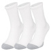 Under Armour ponožky Heatgear Crew 100WhiteWhiteWhite 3 pack 47 +