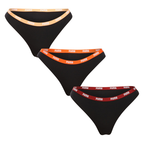 3PACK dámské tanga Puma čierná (503008001 007)