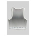 TOP GANT STRIPED RIBBED TANK TOP BLACK