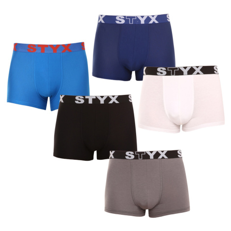 5PACK pánske boxerky Styx športová guma viacfarebné (5G0908137)