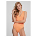Women's Crinkle High Leg papaya swimsuit