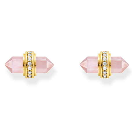 Thomas Sabo H2281-414-9 Gold stud earrings with pink onyx