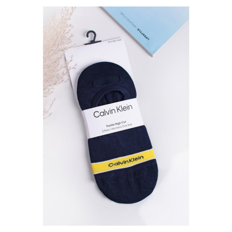 Tmavomodré balerínkové ponožky Alice - dvojbalenie Calvin Klein