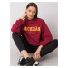 Burgundy sweatshirt with RUE PARIS inscription