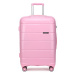 Ružový prémiový plastový kufor s TSA zámkom &quot;Solid&quot; - veľ. M, L